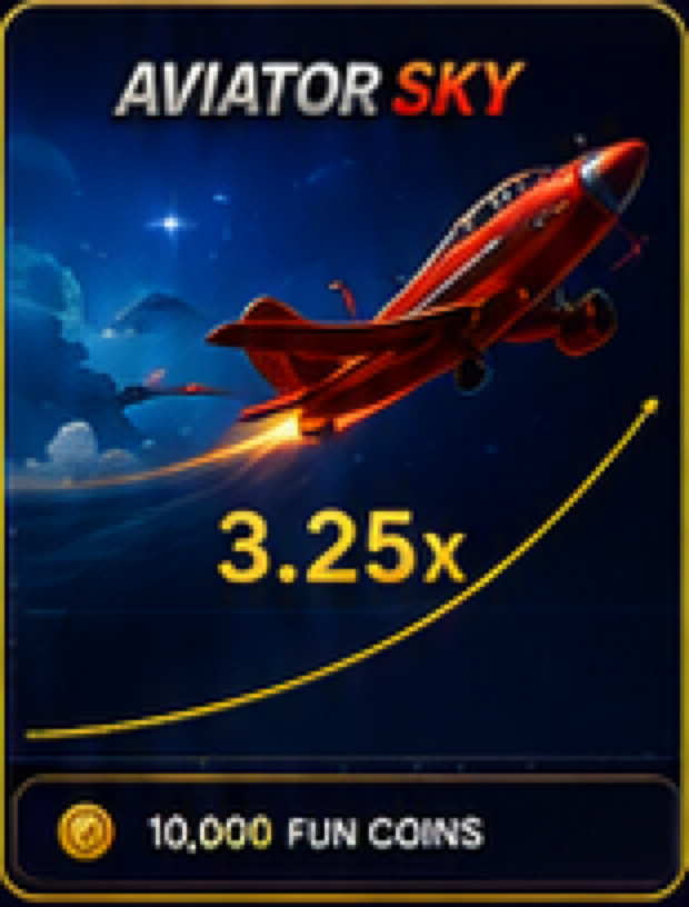 Aviator Sky game screen